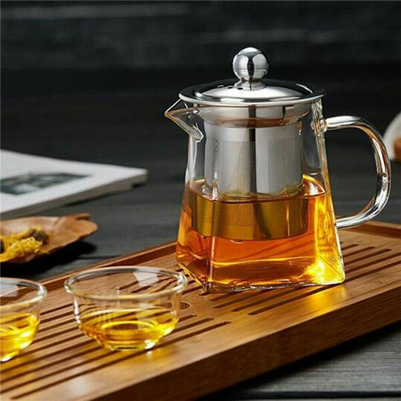 With Infuser High Temperature Resistance Handle Clear Clear Tea Kettle Tea  Pot