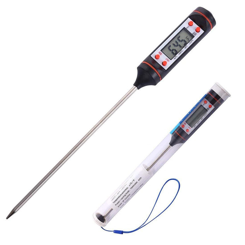 Food Thermometer with 80 mm Long Probe for Cooking at the Meat Heart