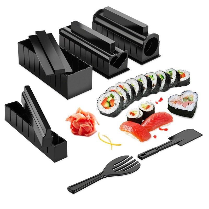 LTHAPPYFUL 10 Pieces Professional DIY Home Sushi Making Tool Kit